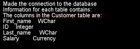 Get specified column data type and column name from OleDbSchemaTable