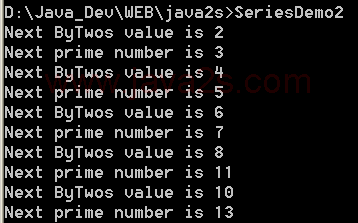 Demonstrate the ByTwos interface 2