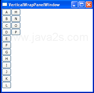 Vertical WrapPanel Window