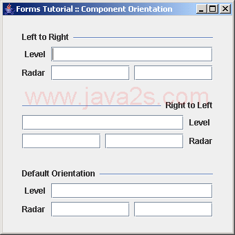 Build panels component orientation: left-to-right vs. right-to-left