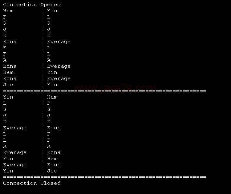 Read the result sets from two 'select' command