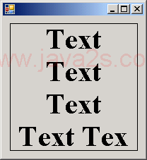 String Layout against a Rectangle Area