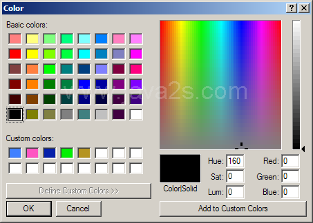 ColorDialog With Custom Color