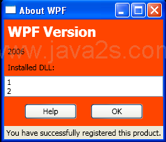 WPF About Dialog