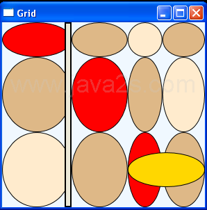 WPF Align Ellipses Along With Grid