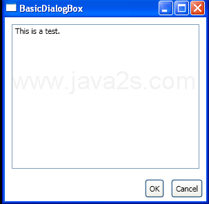 WPF Basic Dialog Box