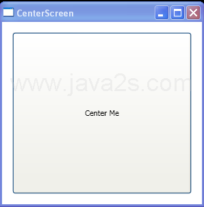 Center a Window to Screen