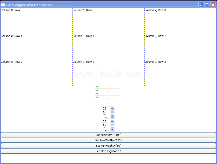 WPF Convert The Contents Of A List Box Item To An Instance Of Grid Length By Using Grid Length Converter