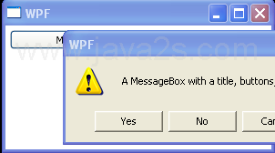 WPF Customize Message Header Button And Image For Message Box