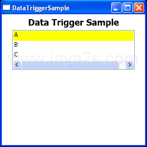 WPF Data Trigger List Box And User Object