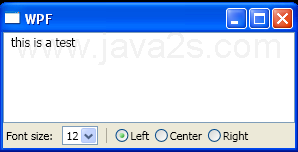 WPF Display A Status Bar