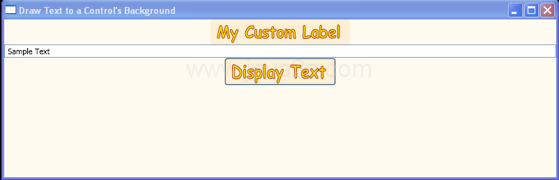 WPF Draw Text To The Background Of A Control By Accessing The Controls Drawing Context