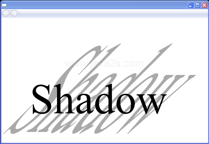 WPF Empirical Tilted Text Shadow