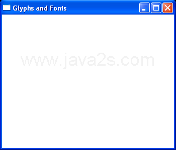 WPF Glyphs With Ttf Font File