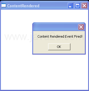 WPF Handle The Content Rendered Event