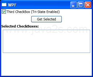 WPF Handles Check Box Indeterminate Events When A Check Box Changes To A Indeterminate State