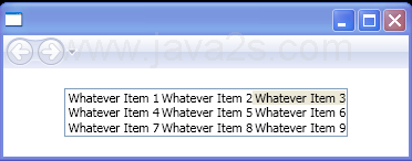 WPF List Box With Items Panel