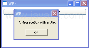 WPF Message Box With Message And Header