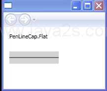 WPF Pen Line Cap Flat