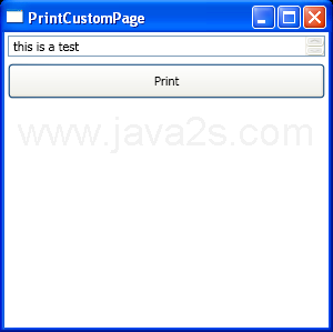 WPF Print Custom Page