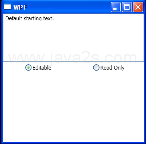 WPF Set Text Box To Editable
