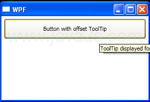 WPF Set Tool Tip Placement Show Duration Vertical Offset