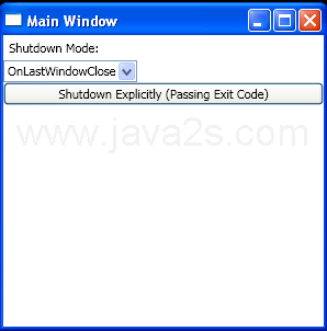 WPF Shutdown Mode On Last Window Close