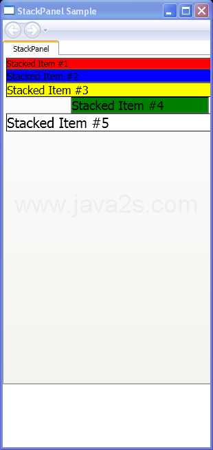 WPF Stack Panel With Stack Panel