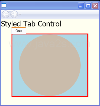 WPF Style A Tab Control Using Templates For The Tab Control And Tab Item Elements
