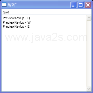WPF Text Box Preview Key Up