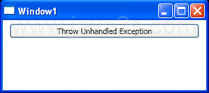 WPF Throw Unhandled Exception