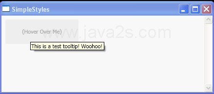 WPF Tool Tip For Border