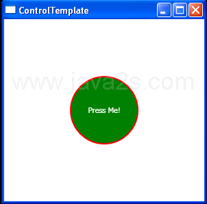 WPF Use Control Template And Event Handler