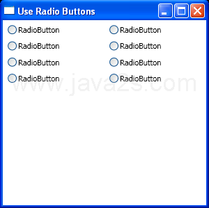 WPF Use Stack Panel To Hold Radio Buttons