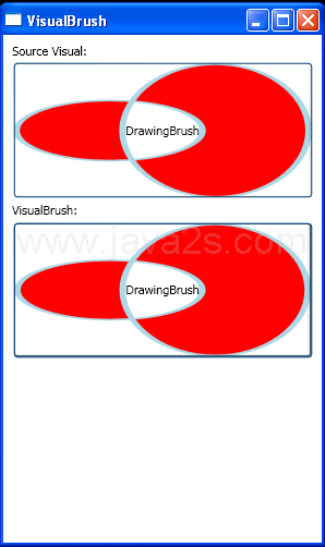 WPF Visual Brush And Drawing Brush