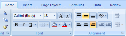 In the Alignment group, select any combination of alignment options.