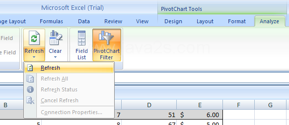 Refresh PivotChart