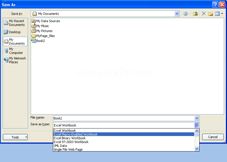 Excel Macro-Enabled Template. A template (.xltm) that includes preapproved macros.