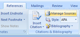 Click the Manage Sources button.