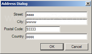 Dialog with properties