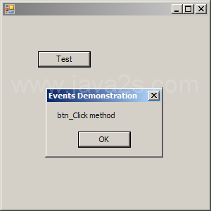 Events Demonstration - AddHandler