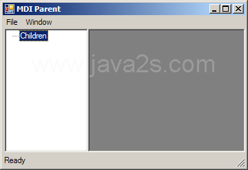 Use a tree to manage MDI Child window