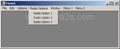 RadioButton MenuItem