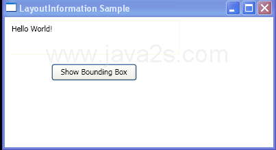 Determine the layout position of an element using the LayoutInformation