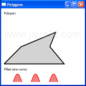 Fills the polylines with a light gray color