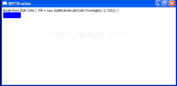 Solid Color Brush In Code with SolidColorBrush and RGB color