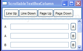 Scrollable TextBox Column