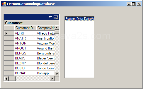 Data Binding: ListBox