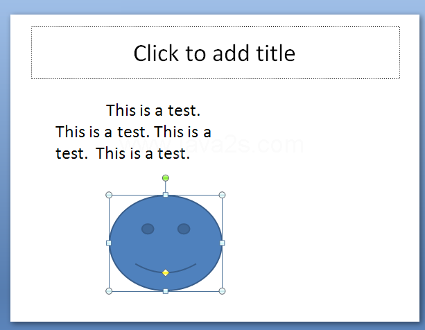 Drag the pointer on the slide.