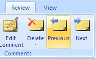 Click the Previous or Next button to read another comment.
